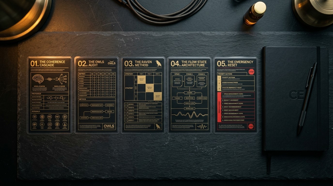 TACTICAL FIELD HARDWARE // ALL 5 LAMINATED RAPID-EXECUTION PROTOCOL CARDS