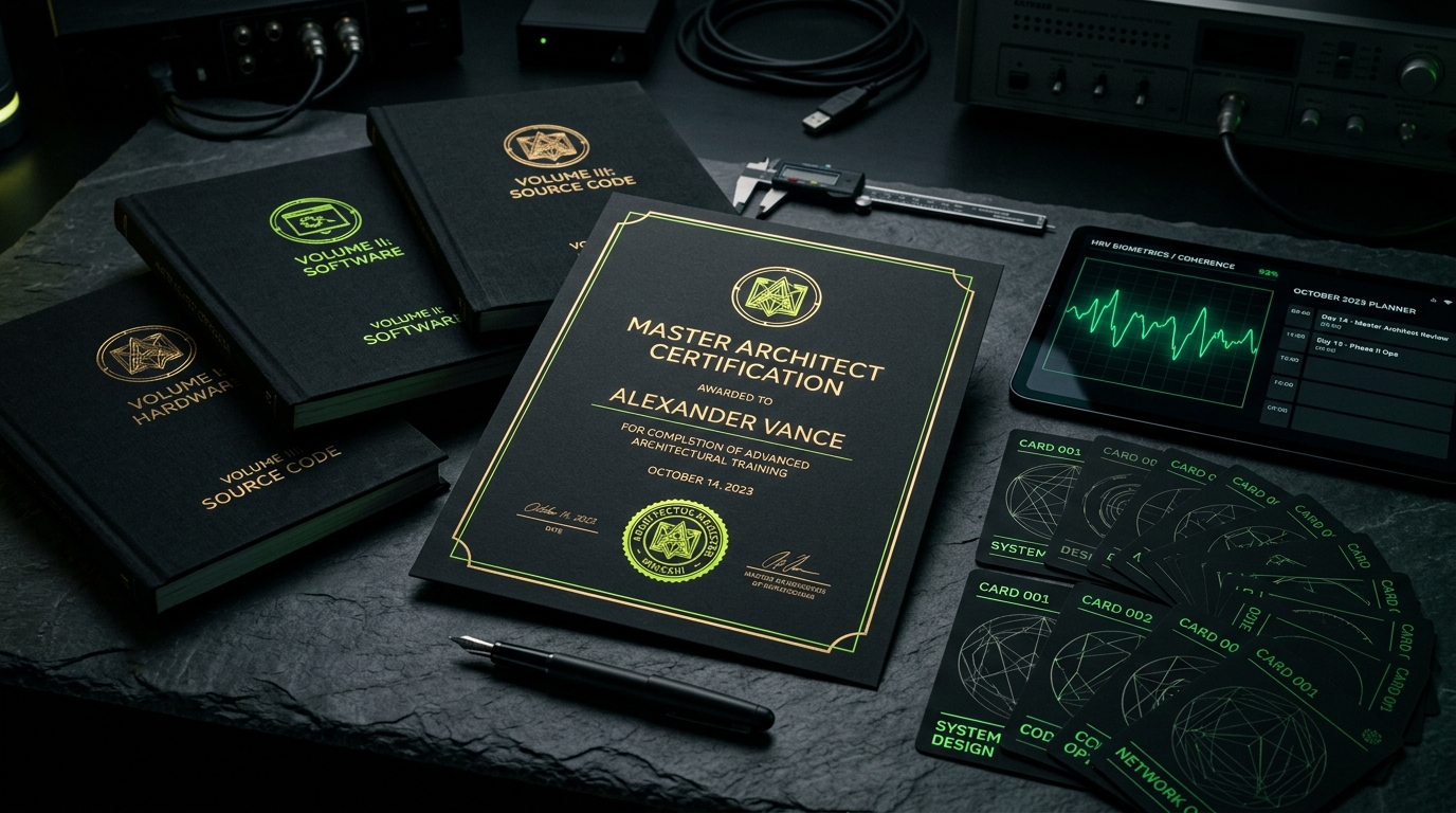 Master Architect Certification, Three Volume Folios & 30 Named Protocol Cards